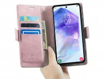 Solidenz 2-in-1 Bookcase MagSafe Roze - Samsung Galaxy S26 FE Hoesje