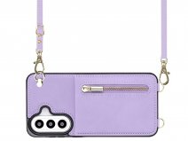 Solidenz Crossbody Wallet Case met Koord - Samsung Galaxy S26 FE Hoesje Lila