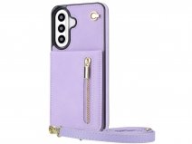 Solidenz Crossbody Wallet Case met Koord - Samsung Galaxy S26 FE Hoesje Lila