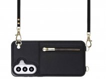 Solidenz Crossbody Wallet Case met Koord - Samsung Galaxy S26 FE Hoesje Zwart