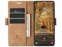 Solidenz Slimfit Bookcase Tan Bruin - Samsung Galaxy S26 FE Hoesje