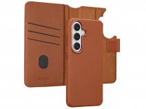 Accezz Leather 2in1 Bookcase MagSafe Cognac - Samsung Galaxy S26 Hoesje Leer