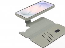 Accezz Leather 2in1 Bookcase MagSafe Grijs - Samsung Galaxy S26 Hoesje Leer