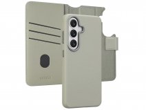 Accezz Leather 2in1 Bookcase MagSafe Grijs - Samsung Galaxy S26 Hoesje Leer