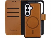 CaseMania 2in1 Leather Bookcase Tan - Samsung Galaxy S26 Hoesje Leer