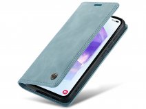 CaseMania Vintage Slim Bookcase Aqua - Samsung Galaxy S26 hoesje