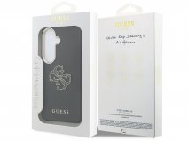 Guess Big 4G Saffiano Case Zwart - Samsung Galaxy S26 hoesje