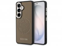 Guess Perforated Logo MagSafe Case Bruin - Samsung Galaxy S26 hoesje