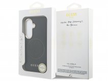 Guess Perforated Logo MagSafe Case Zwart - Samsung Galaxy S26 hoesje