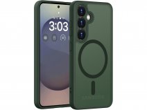 CaseMania Lens Protection Samsung Galaxy S26 Hoesje Frosted MagSafe Case Groen