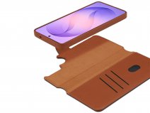 Accezz Leather 2in1 Bookcase MagSafe Cognac - Samsung Galaxy S26 Ultra Hoesje Leer