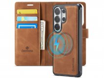 CaseMania 2in1 Bookcase Qi2 Cognac - Samsung Galaxy S26 Ultra Hoesje