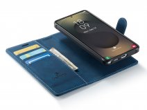 CaseMania 2in1 Bookcase Qi2 Donkerblauw - Samsung Galaxy S26 Ultra Hoesje