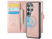 CaseMania 2in1 Bookcase Qi2 Roze - Samsung Galaxy S26 Ultra Hoesje