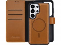 CaseMania 2in1 Leather Bookcase Tan - Samsung Galaxy S26 Ultra Hoesje Leer