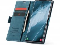 CaseMania Vintage Slim Bookcase Groen - Samsung Galaxy S26 Ultra hoesje