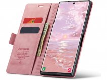 CaseMania Vintage Slim Bookcase Roze - Samsung Galaxy S26 Ultra hoesje