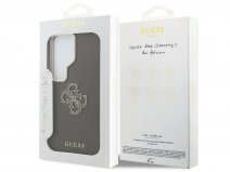 Guess Big 4G Saffiano Case Bruin - Samsung Galaxy S26 Ultra hoesje