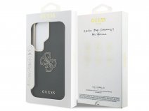 Guess Big 4G Saffiano Case Zwart - Samsung Galaxy S26 Ultra hoesje