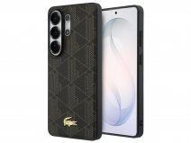 Lacoste Monogram Case Zwart - Samsung Galaxy S26 Ultra hoesje