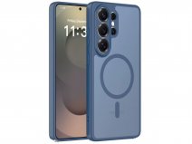CaseMania Lens Protection Samsung Galaxy S26 Ultra Hoesje Frosted MagSafe Case Blauw