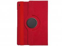 Vintage Draaibare Swivel Stand Case Rood - Samsung Galaxy Tab A11 Hoesje