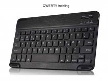 Vintage Keyboard Case Blauw QWERTY - Samsung Galaxy Tab A8 Hoesje