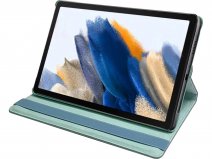 Vintage Draaibare Swivel Stand Case Aqua - Samsung Galaxy Tab S10 FE/S9 FE/S9 Hoesje