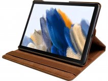 Vintage Draaibare Swivel Stand Case Cognac - Samsung Galaxy Tab S10 FE/S9 FE/S9 Hoesje