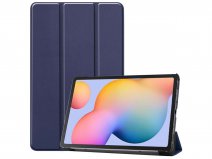 Smart Tri-Fold Bookcase Blauw - Samsung Galaxy Tab S6 Lite Hoesje