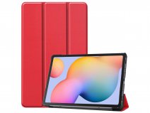 Smart Tri-Fold Bookcase Rood - Samsung Galaxy Tab S6 Lite Hoesje