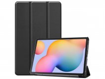 Smart Tri-Fold Bookcase Zwart - Samsung Galaxy Tab S6 Lite Hoesje