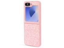 CaseMania Diamond Inlay Case Roze - Samsung Galaxy Z Flip 6 hoesje