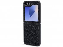 CaseMania Diamond Inlay Case Zwart - Samsung Galaxy Z Flip 6 hoesje