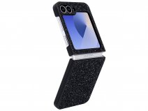 CaseMania Diamond Inlay Case Zwart - Samsung Galaxy Z Flip 6 hoesje