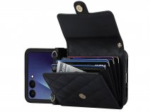 CaseBoutique Samsung Galaxy Z Flip 7 hoesje - Koord Case Quilted Zwart
