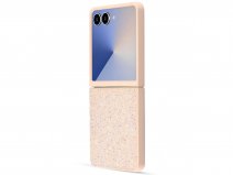 CaseMania Diamond Inlay Case Goud - Samsung Galaxy Z Flip 7 hoesje