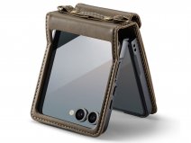 CaseMania Crossbody Koord Case Bruin - Samsung Galaxy Z Flip 7 hoesje