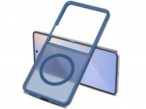 CaseMania Frozen MagSafe Case Blauw - Samsung Galaxy Z Flip 7 hoesje