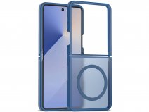 CaseMania Frozen MagSafe Case Blauw - Samsung Galaxy Z Flip 7 hoesje