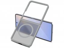 CaseMania Frozen MagSafe Case Grijs - Samsung Galaxy Z Flip 7 hoesje