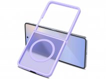 CaseMania Frozen MagSafe Case Lila Paars - Samsung Galaxy Z Flip 7 hoesje