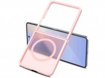 CaseMania Frozen MagSafe Case Roze - Samsung Galaxy Z Flip 7 hoesje