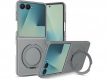 CaseMania Stand Ring MagSafe Case Grijs - Samsung Galaxy Z Flip 8 hoesje