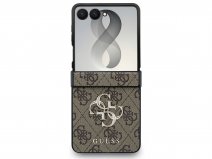 Guess Big 4G Monogram Case Bruin - Samsung Galaxy Z Flip 8 hoesje