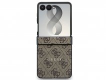 Guess Monogram MagSafe Case Bruin - Samsung Galaxy Z Flip 8 hoesje