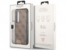 Guess Monogram Charm Case Bruin - Samsung Galaxy Z Fold 4 hoesje