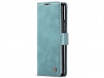 CaseMania Vintage Slim Bookcase Aqua - Samsung Galaxy Z Fold 5 hoesje