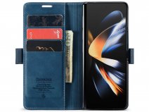 CaseMania Vintage Slim Bookcase Blauw - Samsung Galaxy Z Fold 5 hoesje