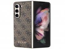 Guess Monogram Case Bruin - Samsung Galaxy Z Fold 5 hoesje